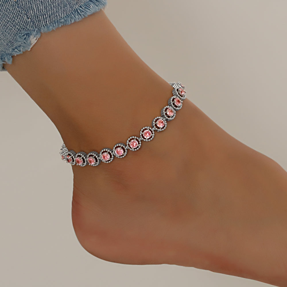 Full Stones CZ Anklet A 2116 P (S)