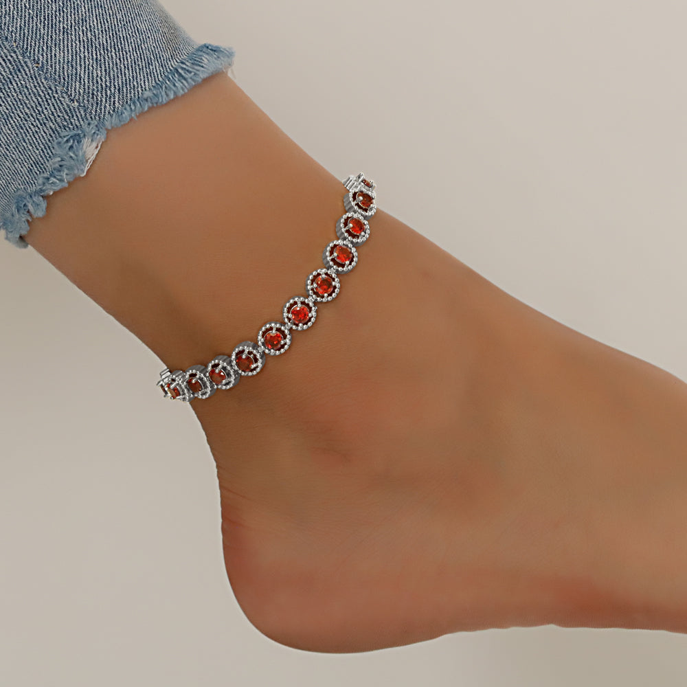 Full Stones CZ Anklet A 2116 (S) R