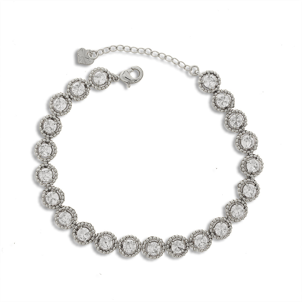 Full Stones CZ Anklet A 2116 (S) W