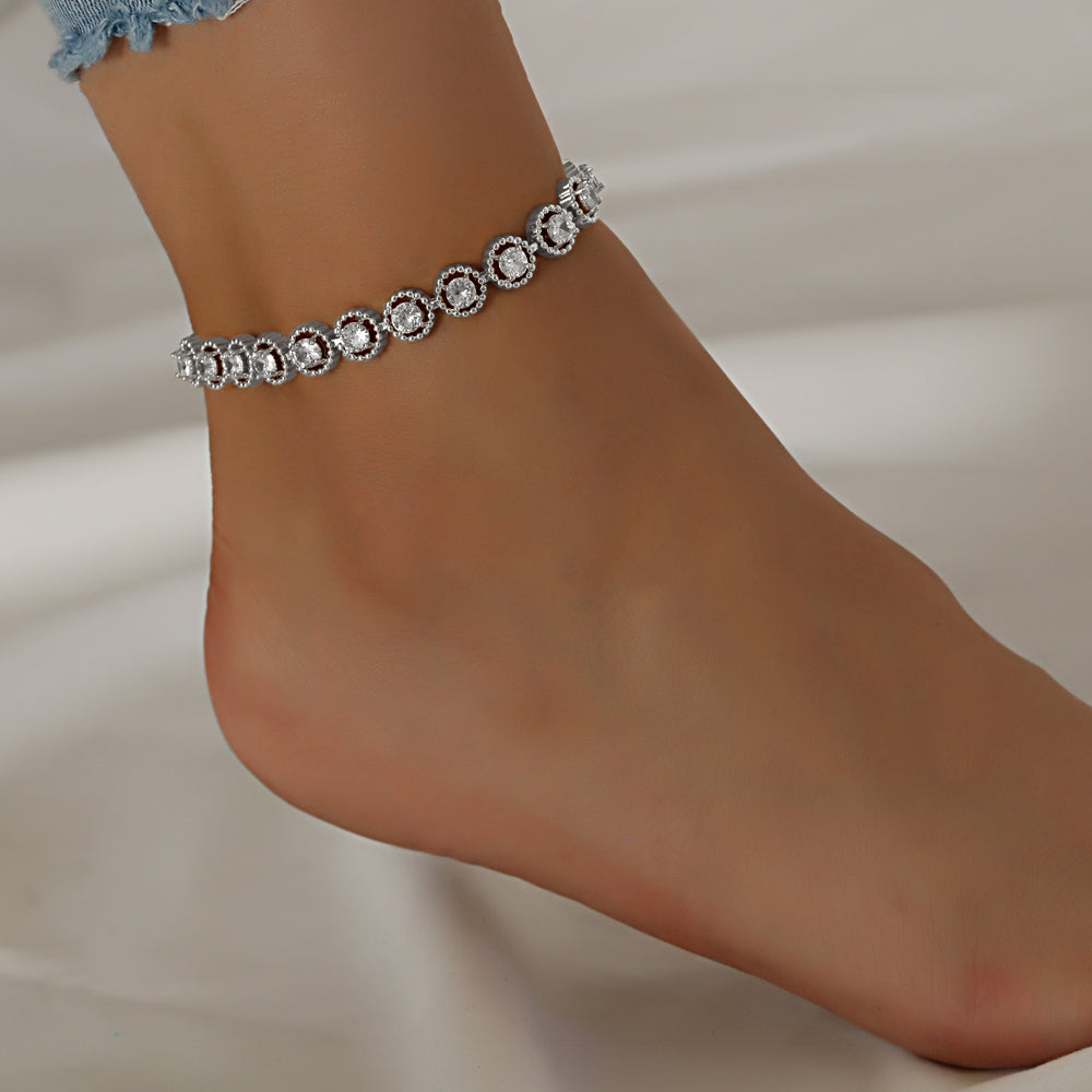 Full Stones CZ Anklet A 2116 (S) W