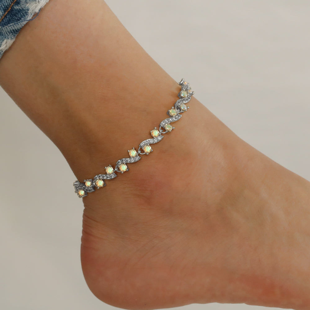 Full Stones CZ Anklet A 2118 AB (S)