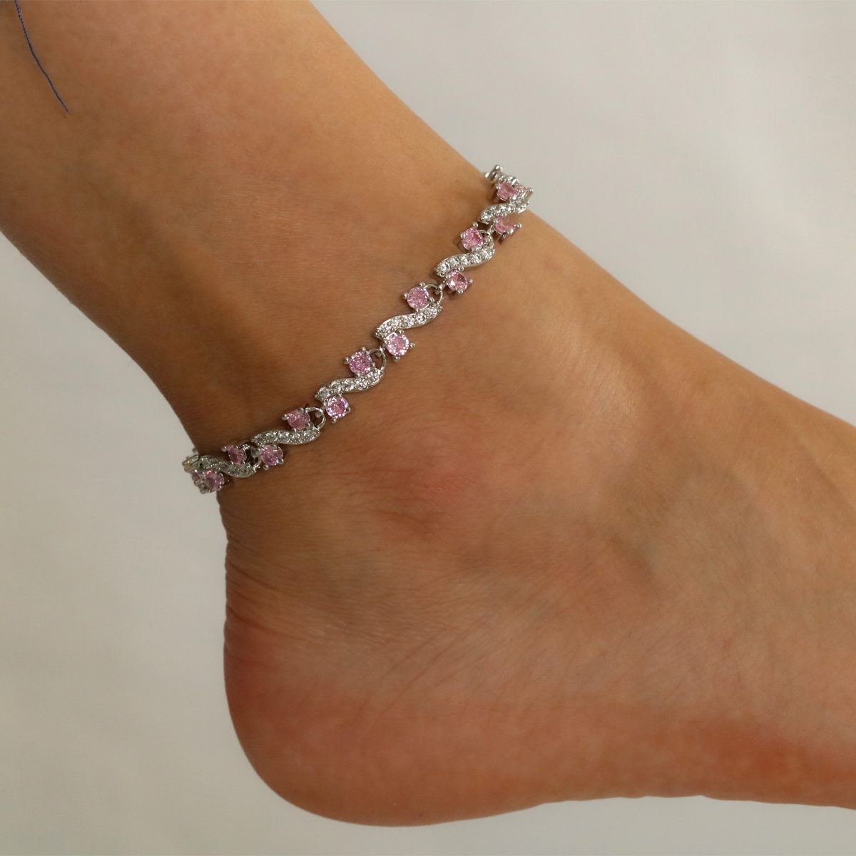 Full Stones CZ Anklet A 2118 P (S)