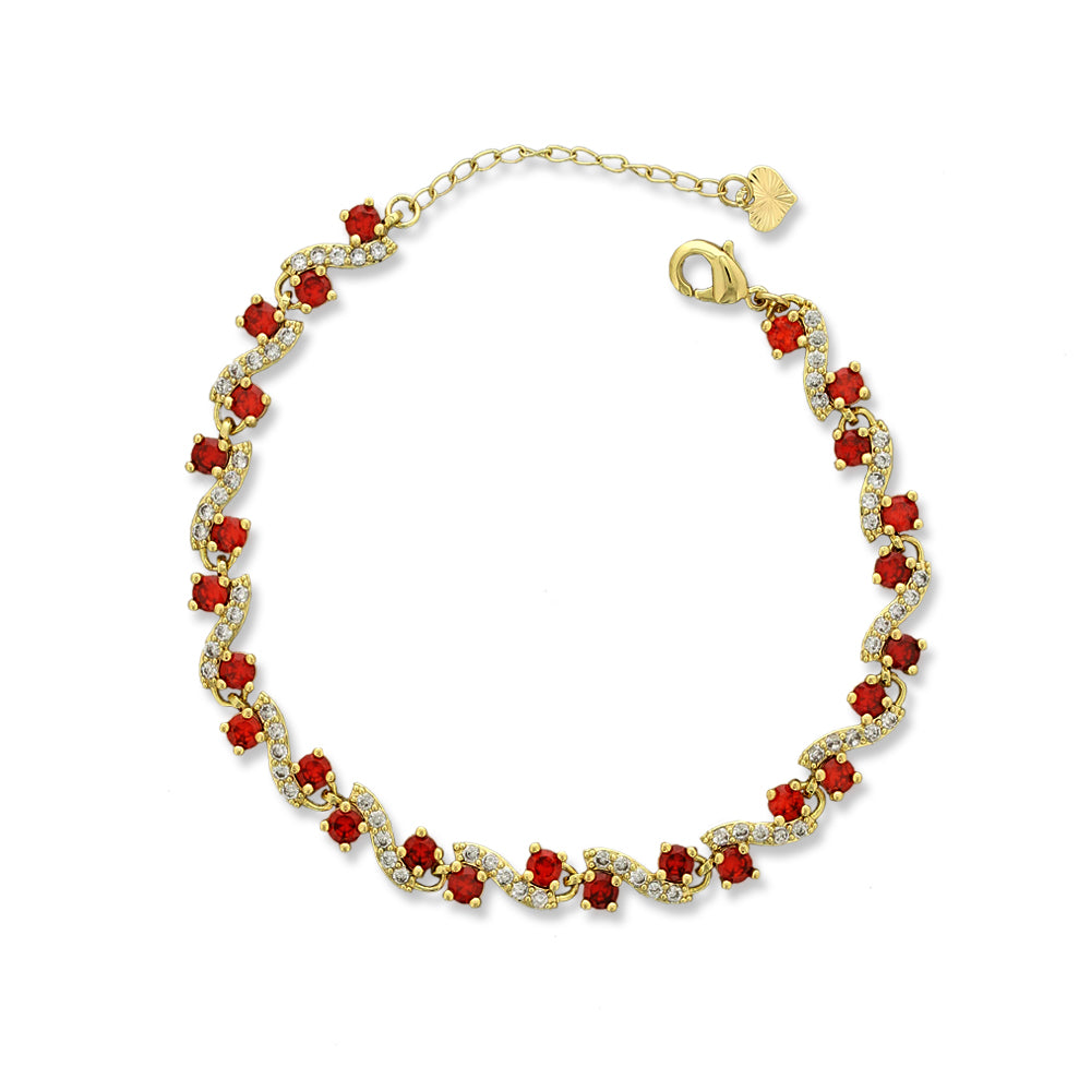 Full Stones CZ Anklet A 2118 R (G)