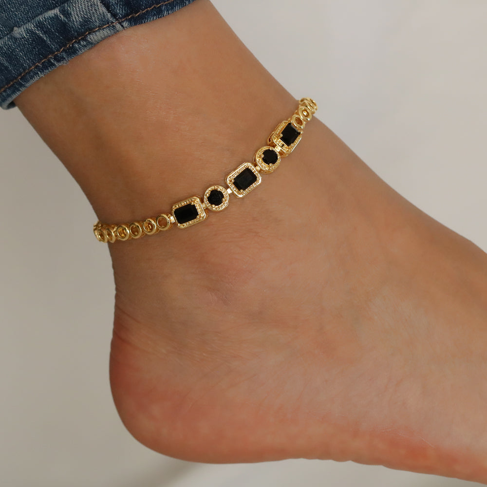 CZ Anklet A 2120 G BK