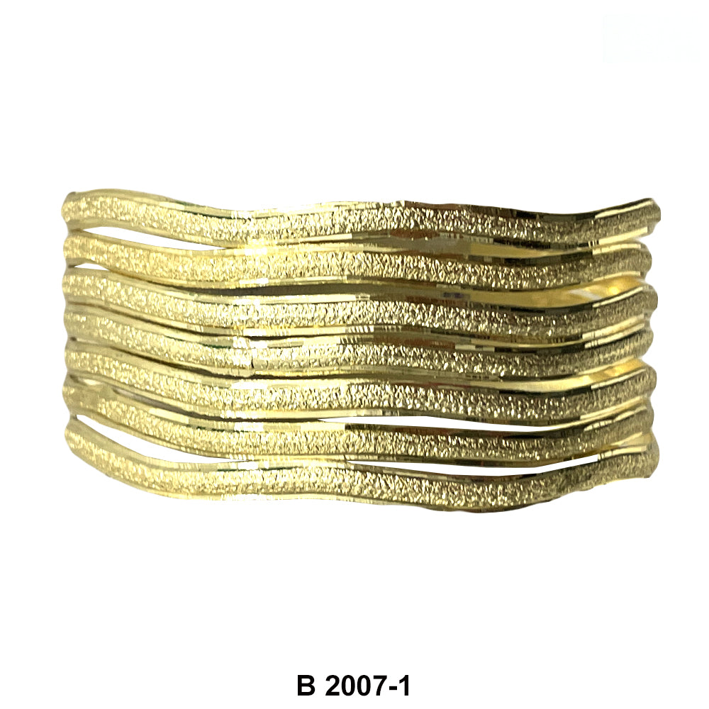 4 MM Diamond Cut Wave Bangles B 2007-1