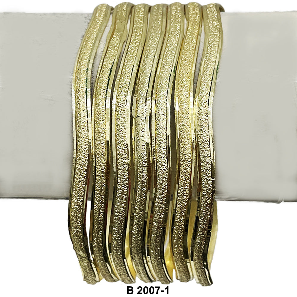 4 MM Diamond Cut Wave Bangles B 2007-1