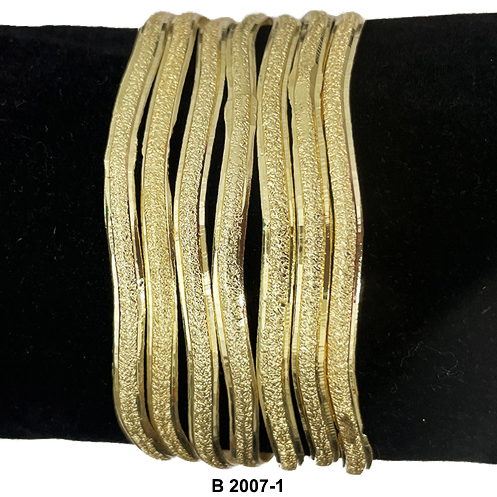 4 MM Diamond Cut Wave Bangles B 2007-1