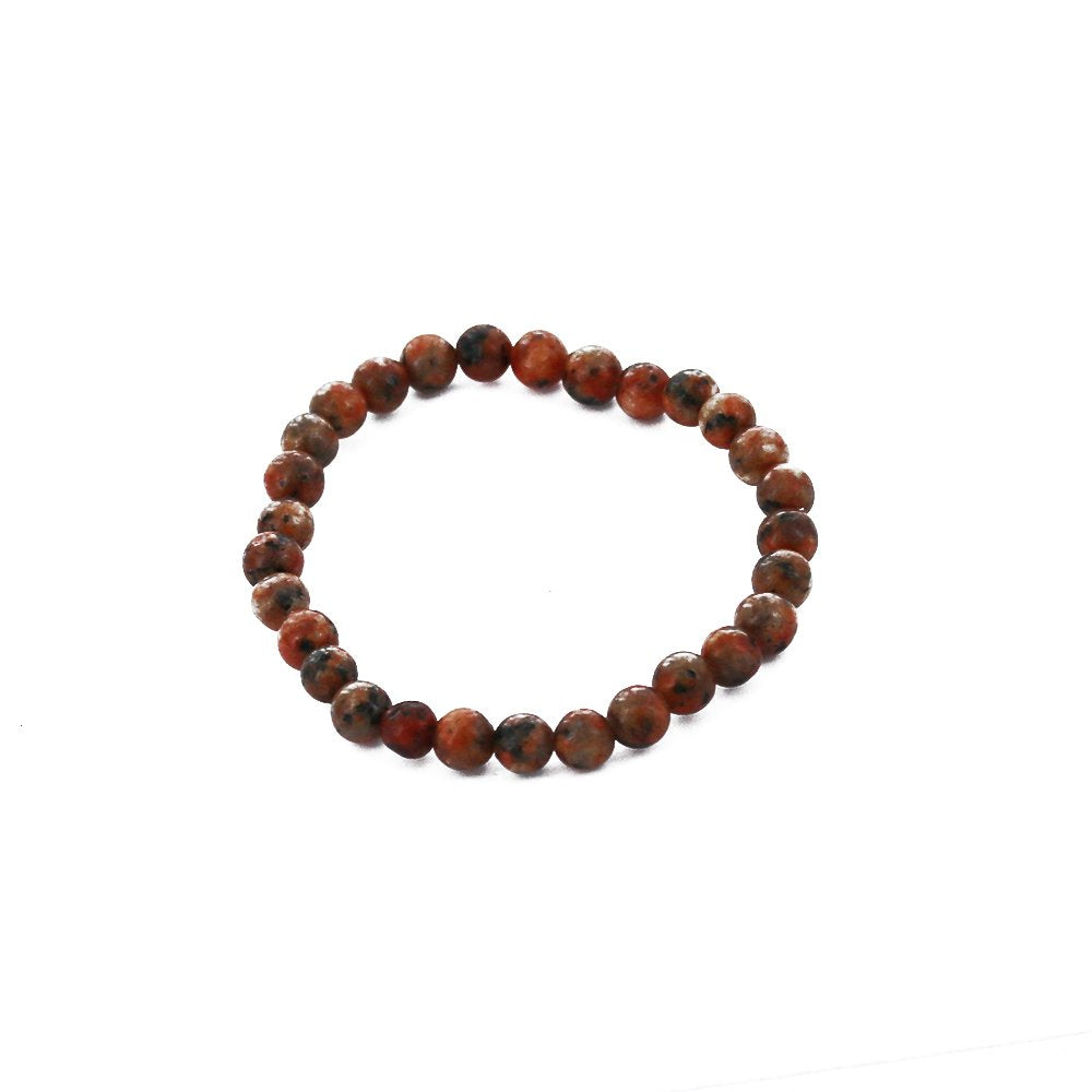 6 MM Natural Stone Elastic Bracelet BRS 1041 PRJ