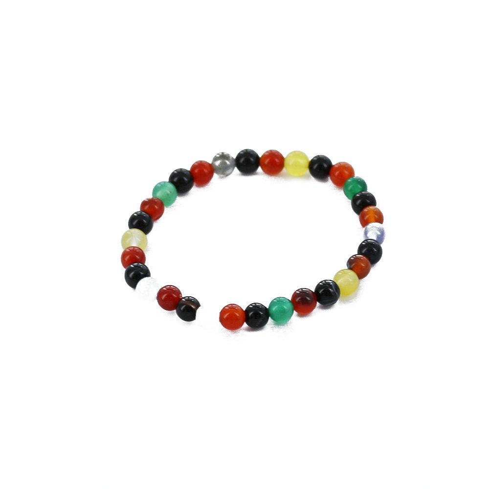 6 MM Natural Stone Elastic Bracelet BRS 1041 9P