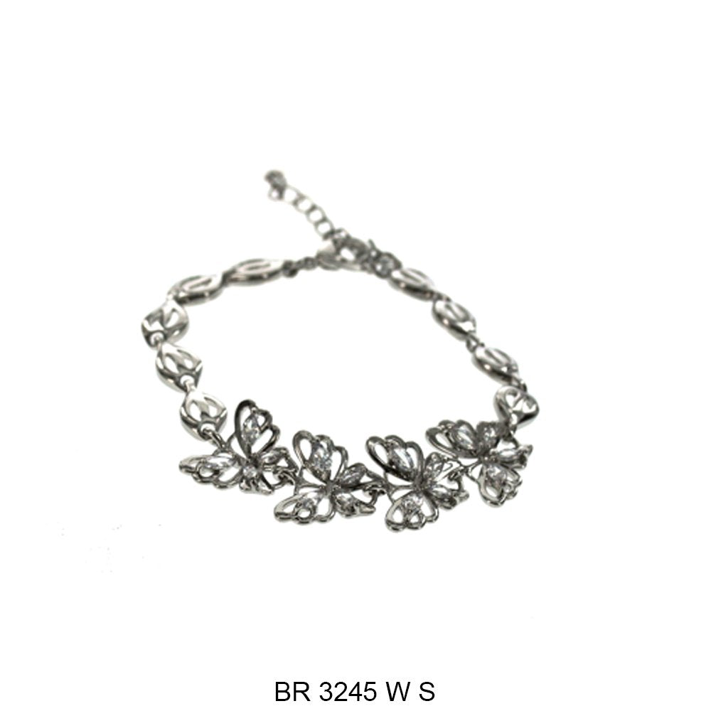 Butterfly CZ Bracelet BR 3245 W S