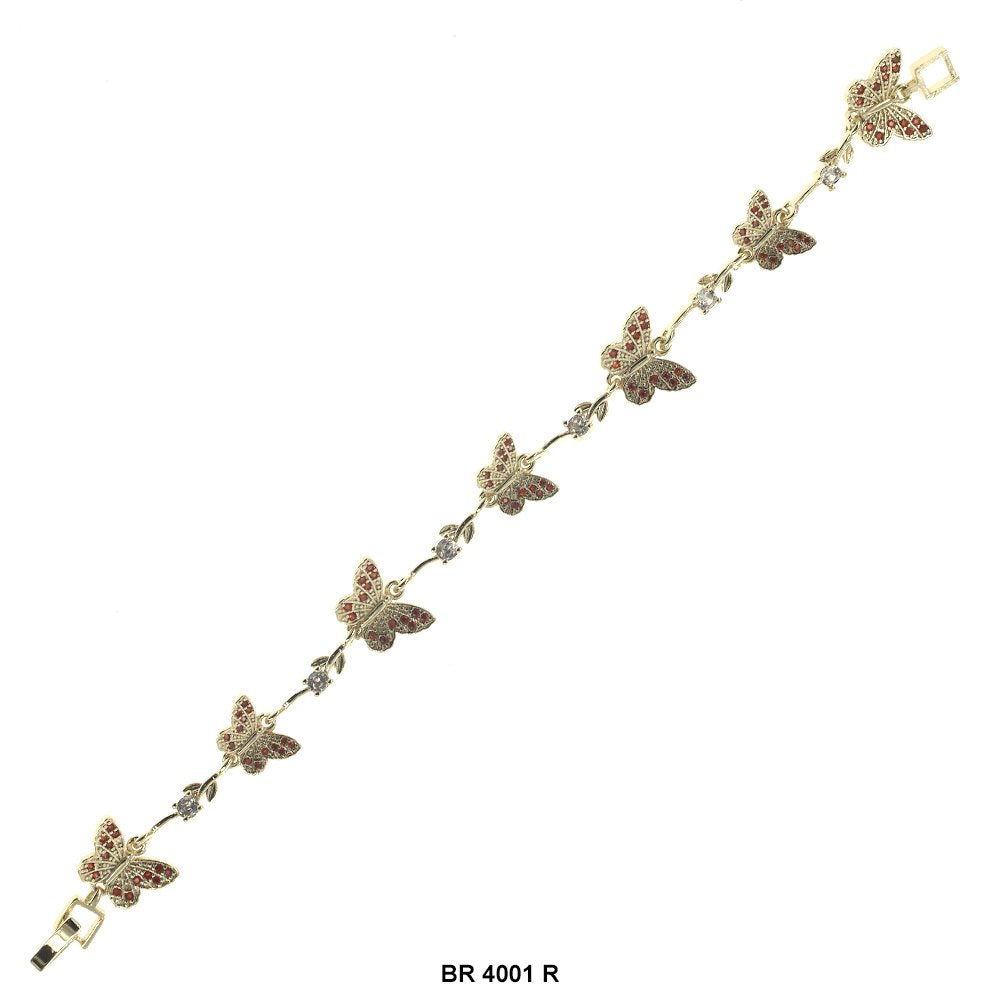 Butterfly CZ Stones Bracelet BR 4001 R