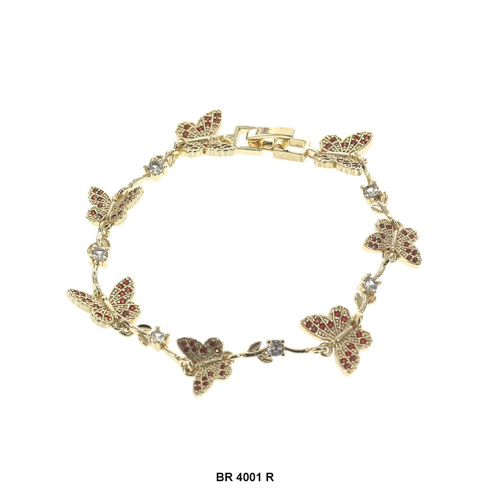 Butterfly CZ Stones Bracelet BR 4001 R