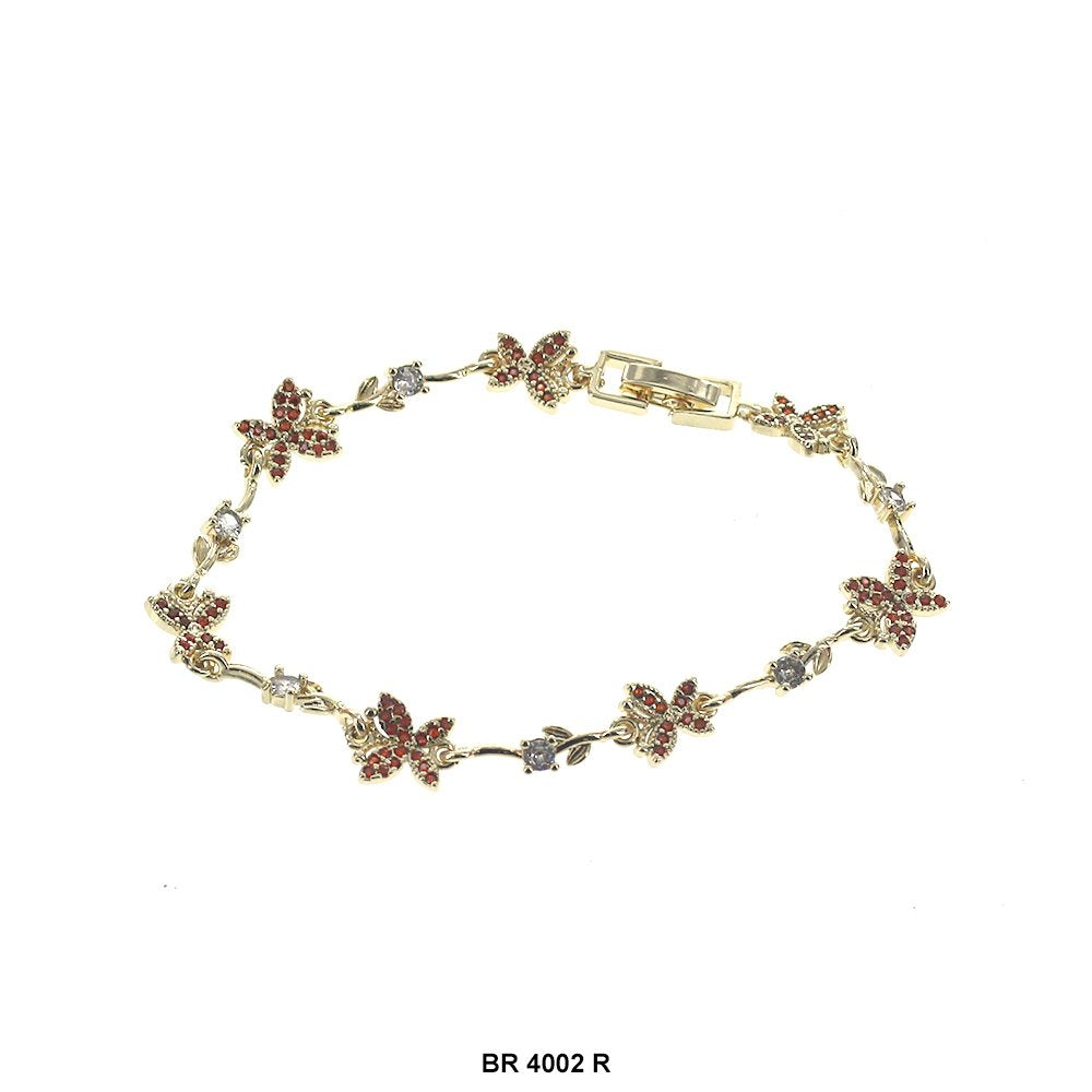 Brazalete Mariposa CZ Piedras BR 4002 R