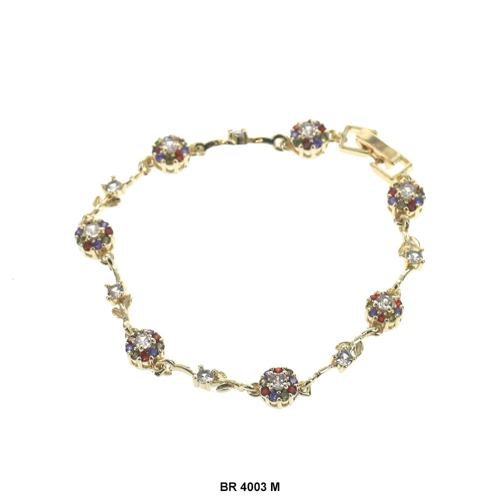 Pulsera Flores CZ Piedras BR 4003 M