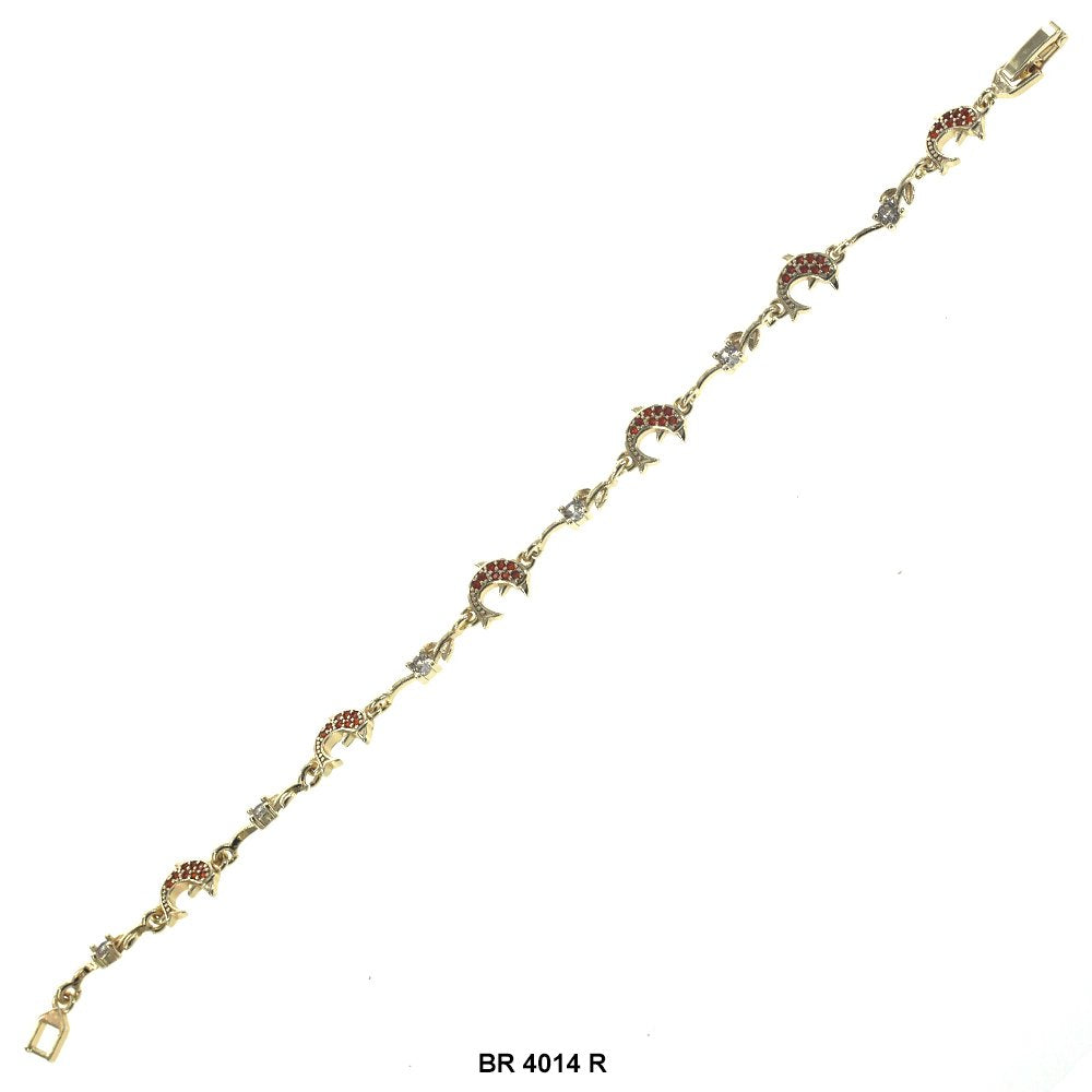 Delfín CZ Piedras Pulsera BR 4014 R