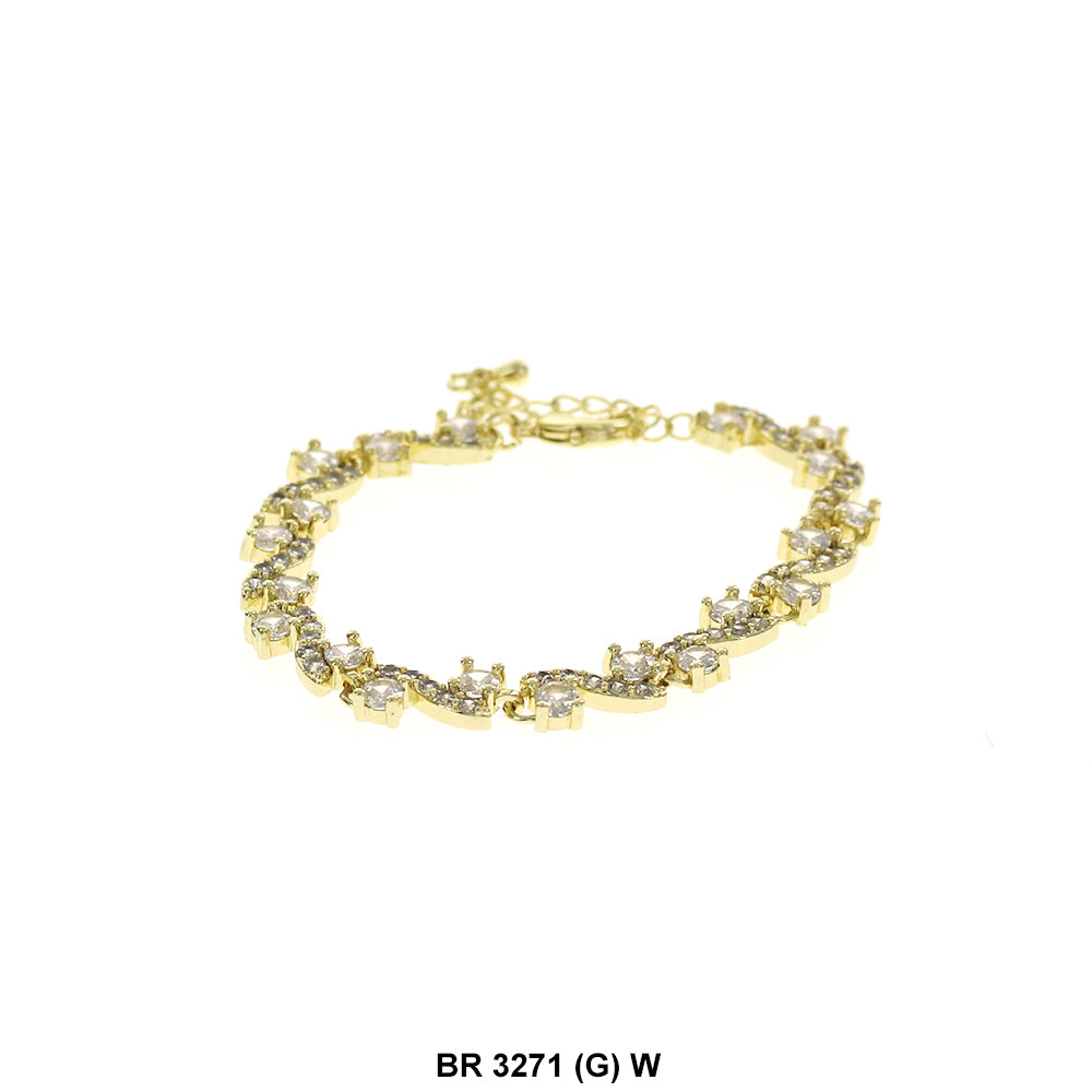 Full Stones CZ Bracelet BR 3271 (G) W