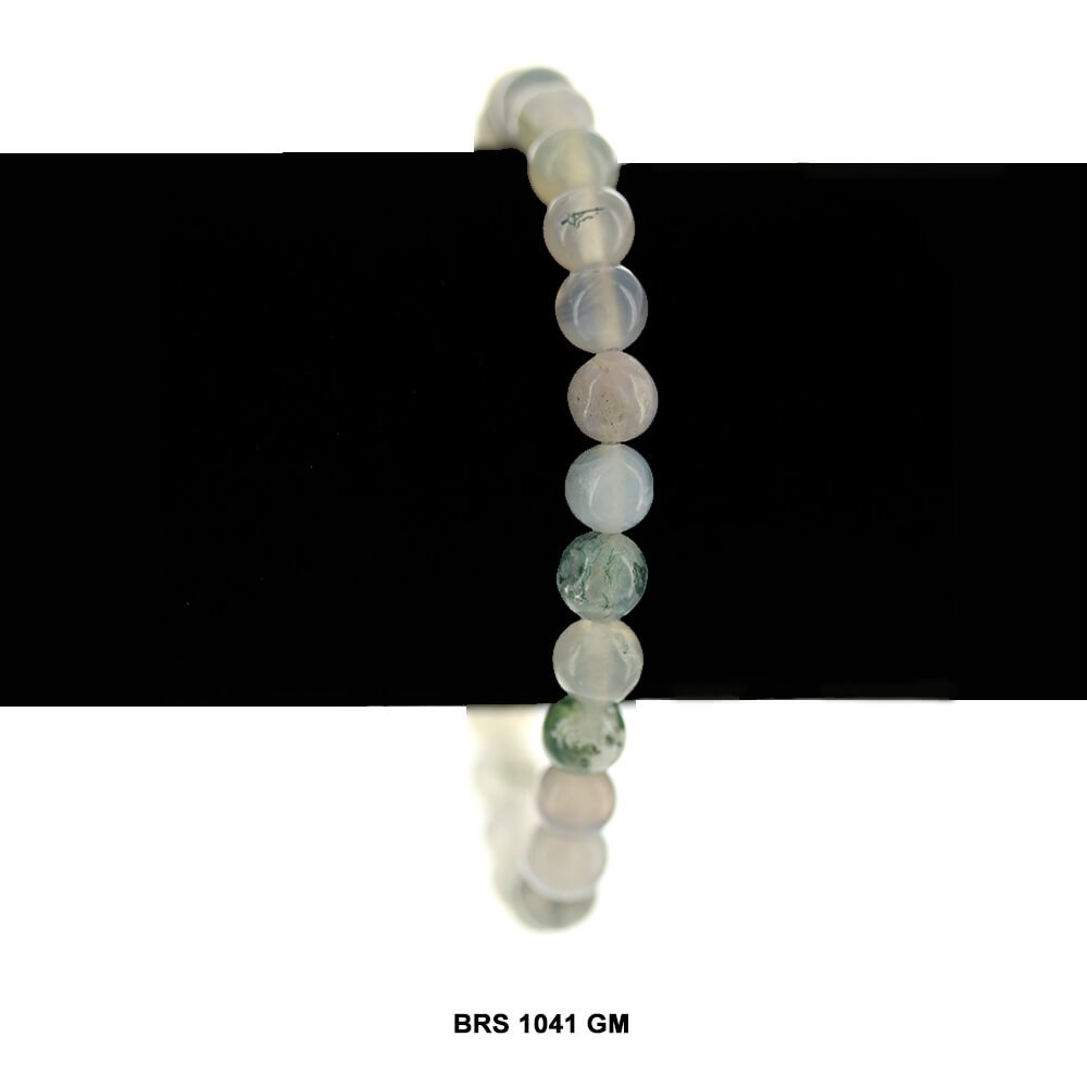 Pulsera elástica de piedra natural de 6 MM BRS 1041 GM