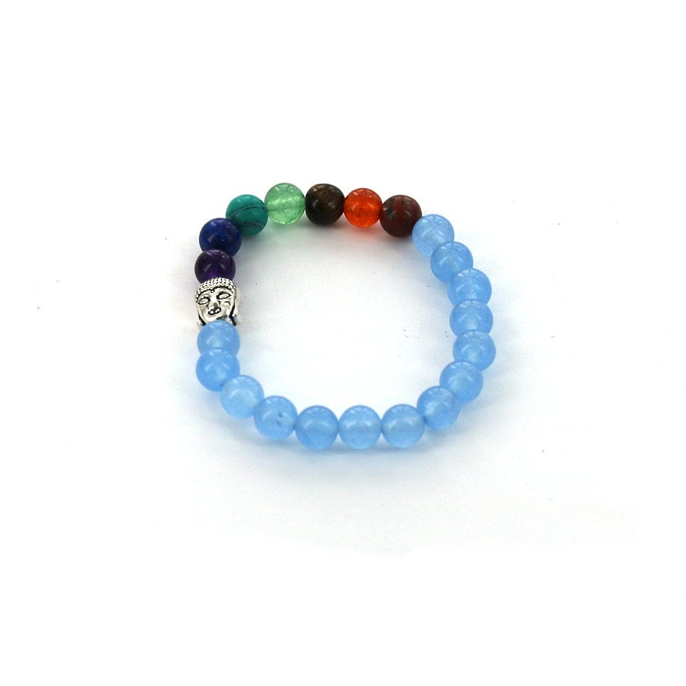 Pulsera Buda Elástica Piedra Natural 8 MM BRS 1043 BL