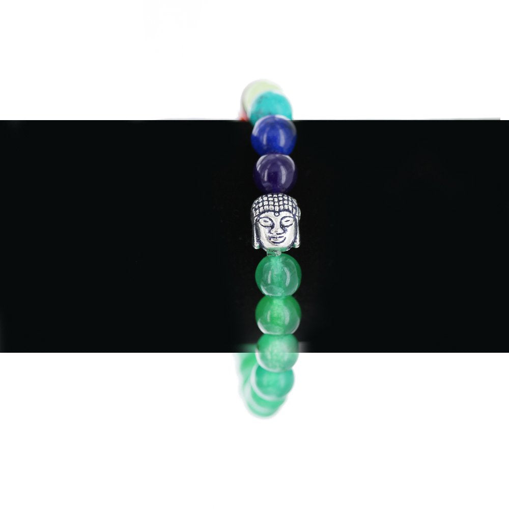 Pulsera Elástica Buda Piedra Natural 8 MM BRS 1043 GJ