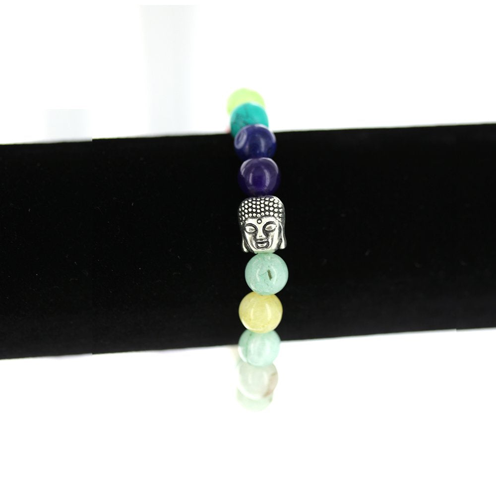 Pulsera Elástica Buda Piedra Natural 8 MM BRS 1043 MA