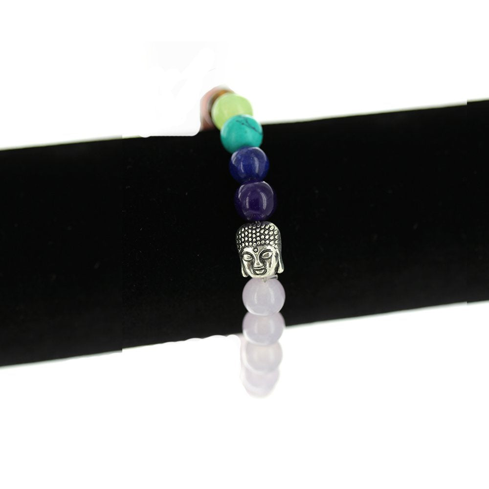 Pulsera Buda Elástica Piedra Natural 8 MM BRS 1043 RQ