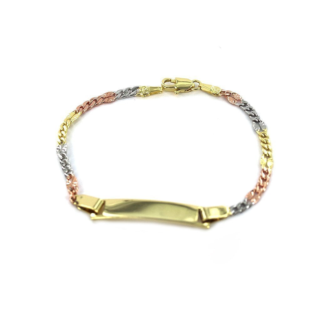 Pulsera Kids Valentino Y Cuban Three Tone ID BRS 1051