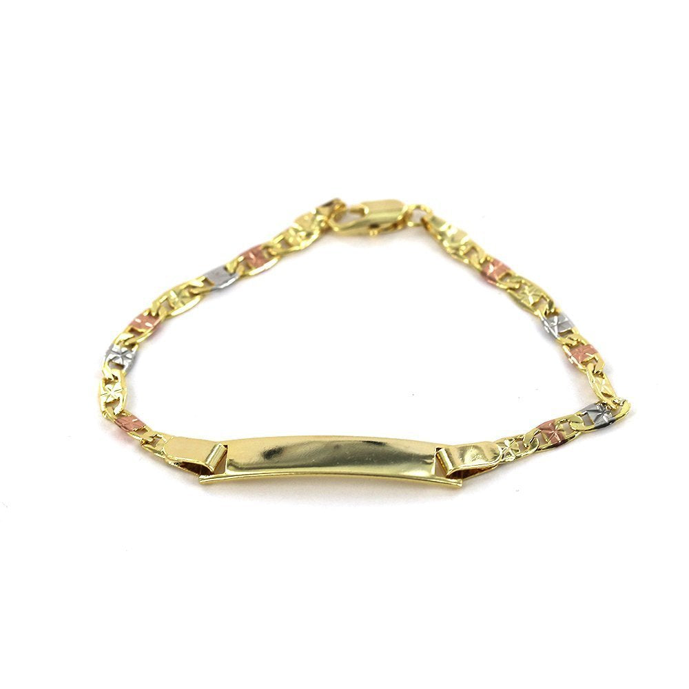 Kids Valentino Star Three Tone ID Bracelet BRS 1052