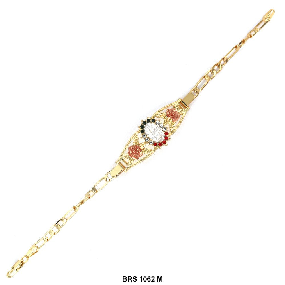 Pulsera Guadalupe Con Flores Figaro Multi BRS 1062 M