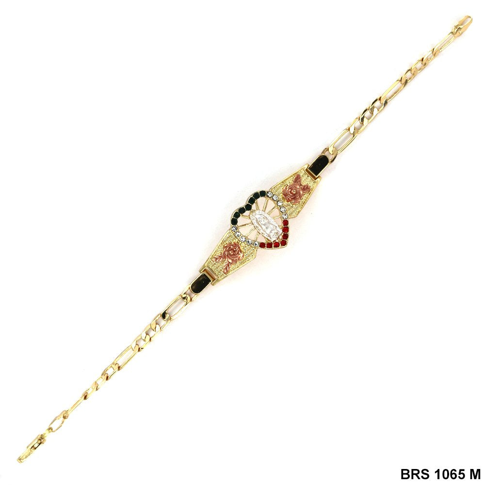 Pulsera Guadalupe Con Flores Figaro Multi BRS 1065 M