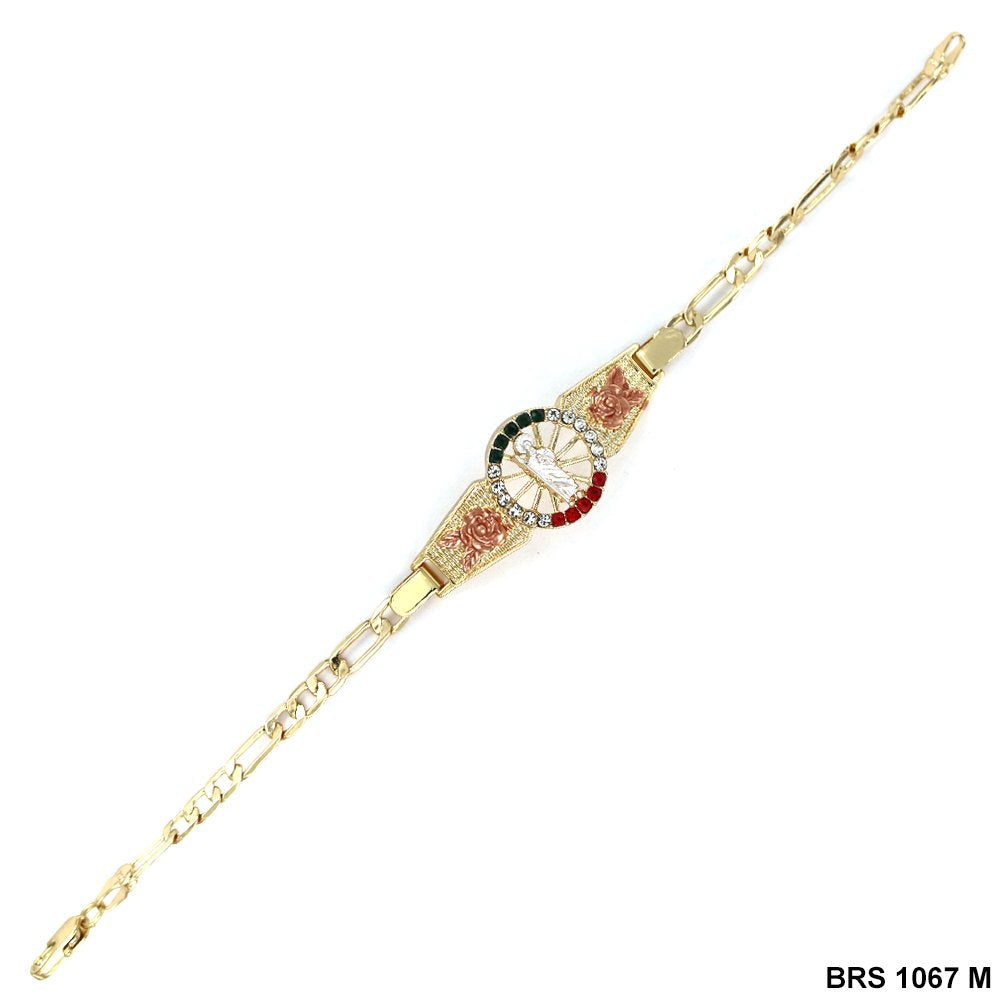 Pulsera Figaro San Judas Con Flores Multi BRS 1067 M