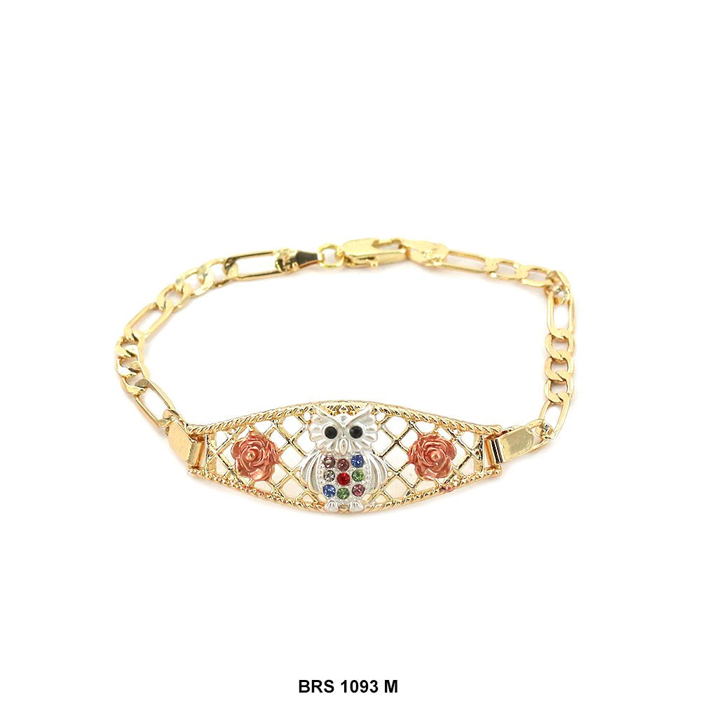 Pulsera Búho Con Flores Multi BRS 1093 M