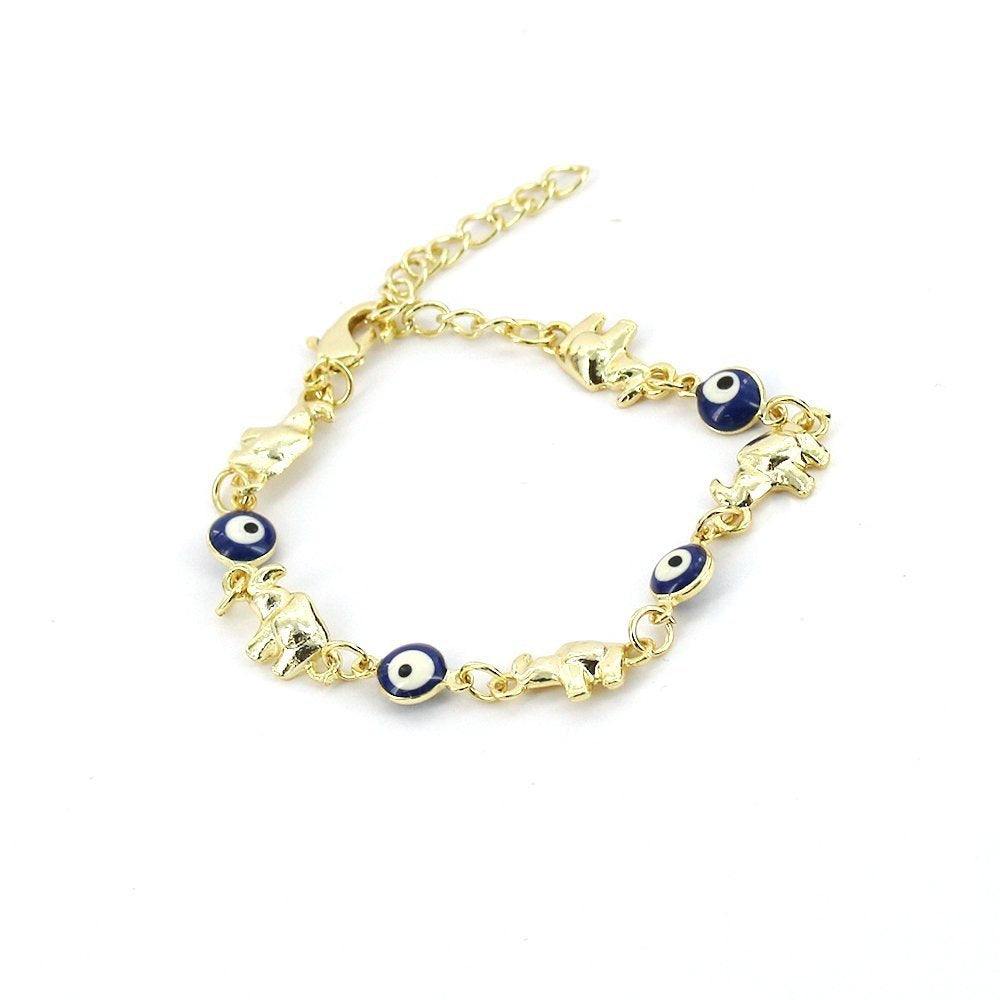 Pulsera Evil Eye Con Elefante BRS 1096