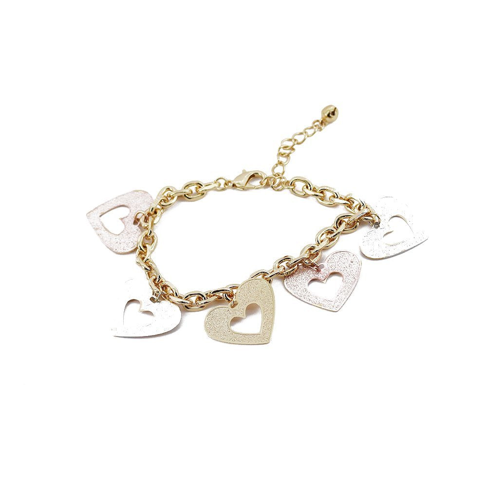 Heart Charms Bracelet BRS 1145