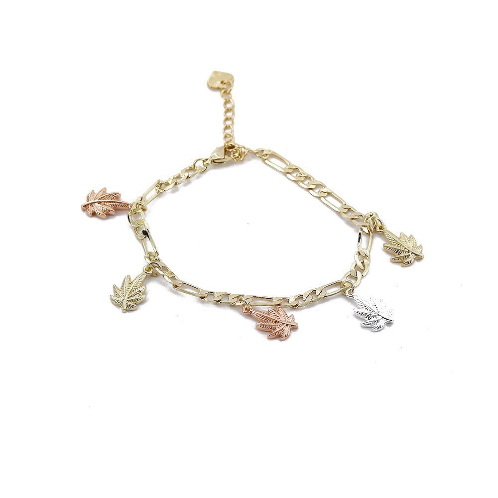 Pulsera Charms Hojas BRS 1187