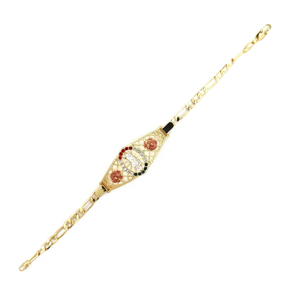 Pulsera San Judas Con Flores Figaro BRS 1188 M