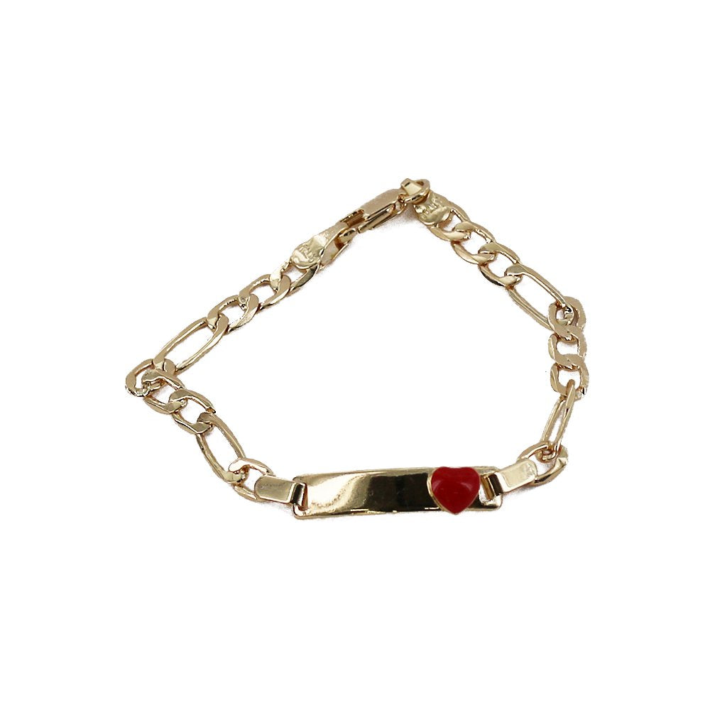 Brazalete de identificación para niños con dije de corazón BRS 1205