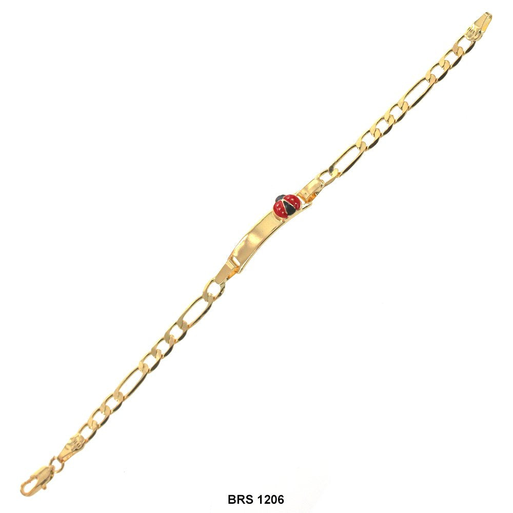 Lady Bug Charm Kids ID Pulsera BRS 1206