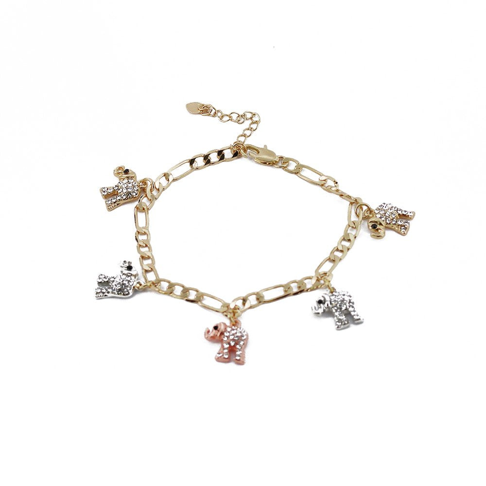 Elephant Figaro Bracelet BRS 1234