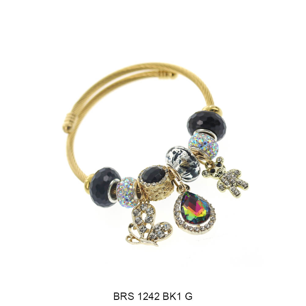 Dijes colgantes Pulsera que se puede abrir BRS 1242 G BK1