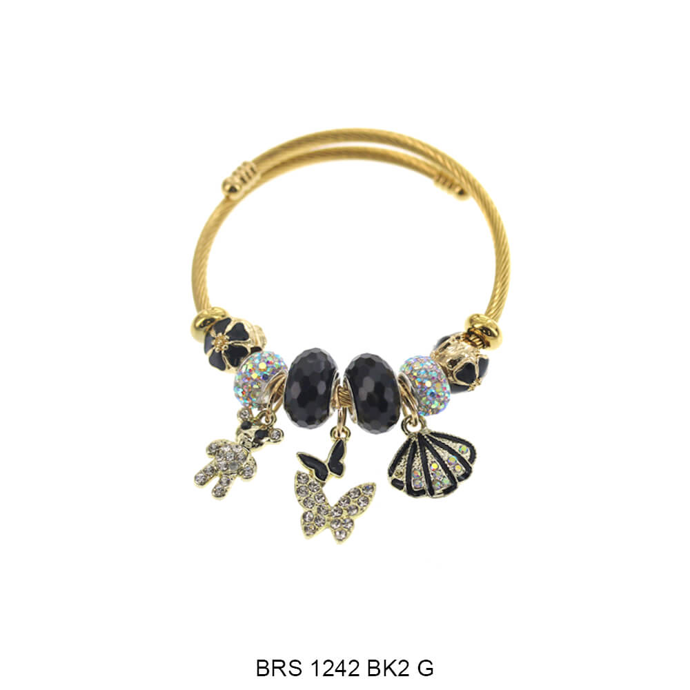 Dijes colgantes Pulsera que se puede abrir BRS 1242 G BK2