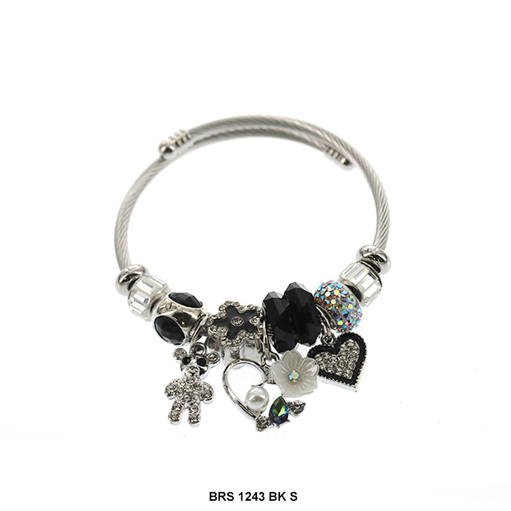 Charms colgantes Pulsera que se puede abrir BRS 1243 S BK