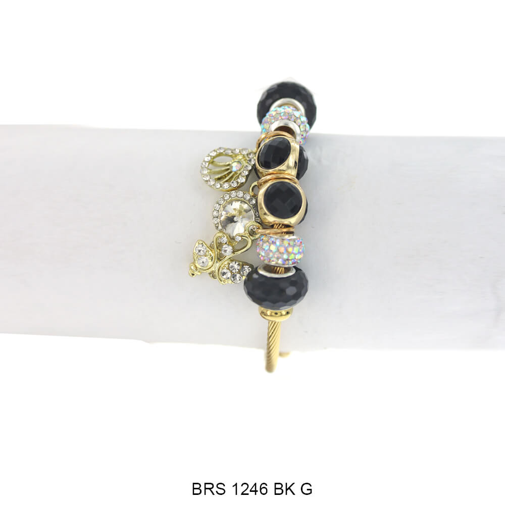 Charms colgantes Pulsera que se puede abrir BRS 1246 G BK