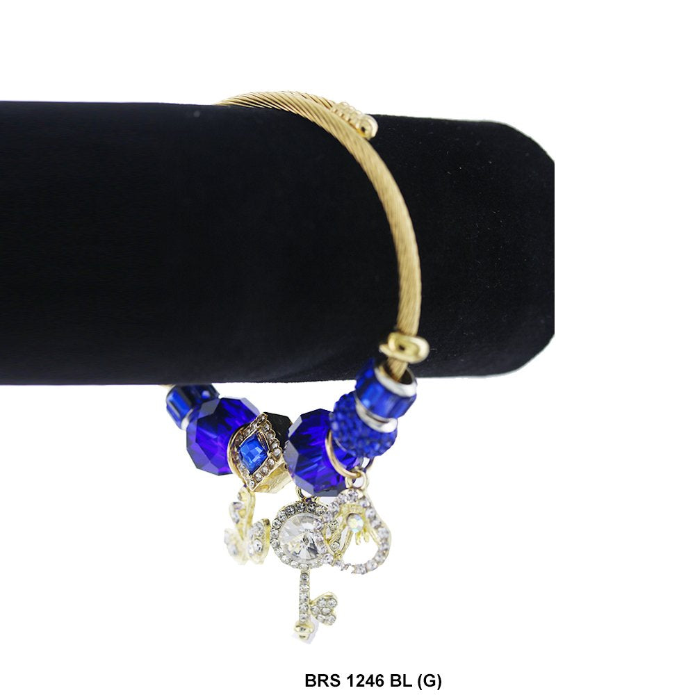 Dijes colgantes Pulsera que se puede abrir BRS 1246 G BL