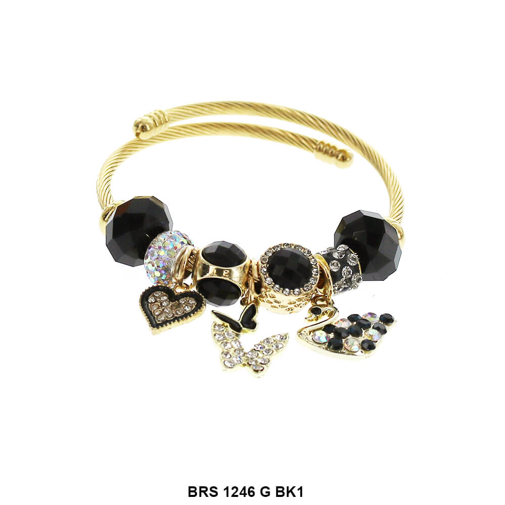 Dijes colgantes Pulsera que se puede abrir BRS 1246 G BK1