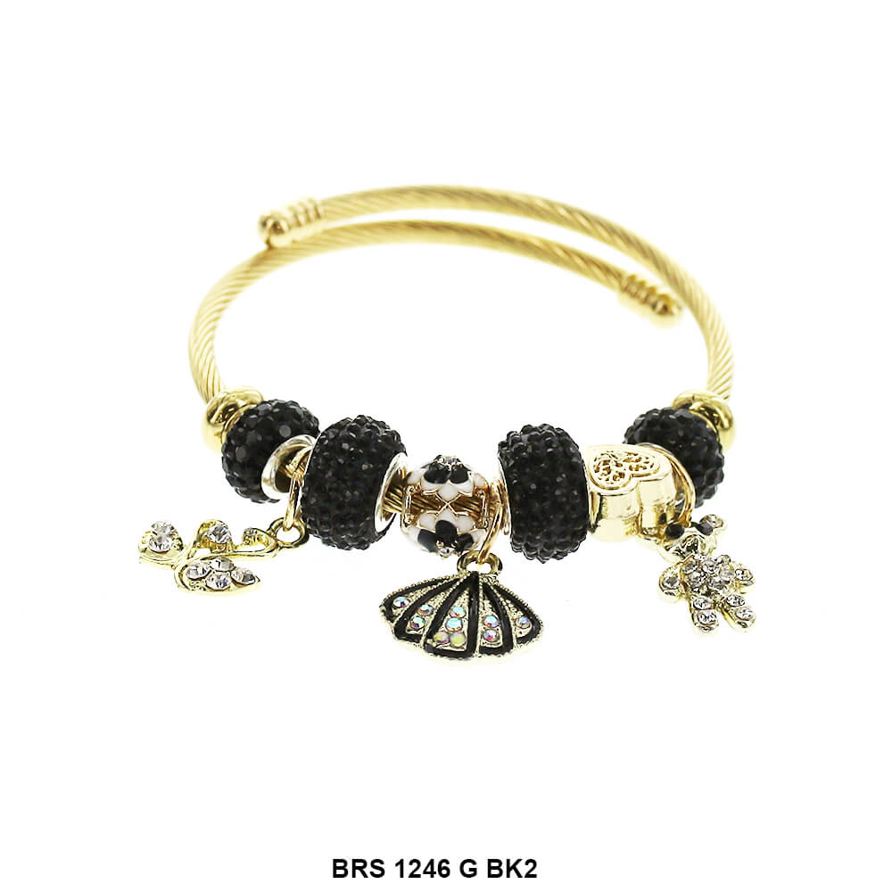 Dijes colgantes Pulsera que se puede abrir BRS 1246 G BK2