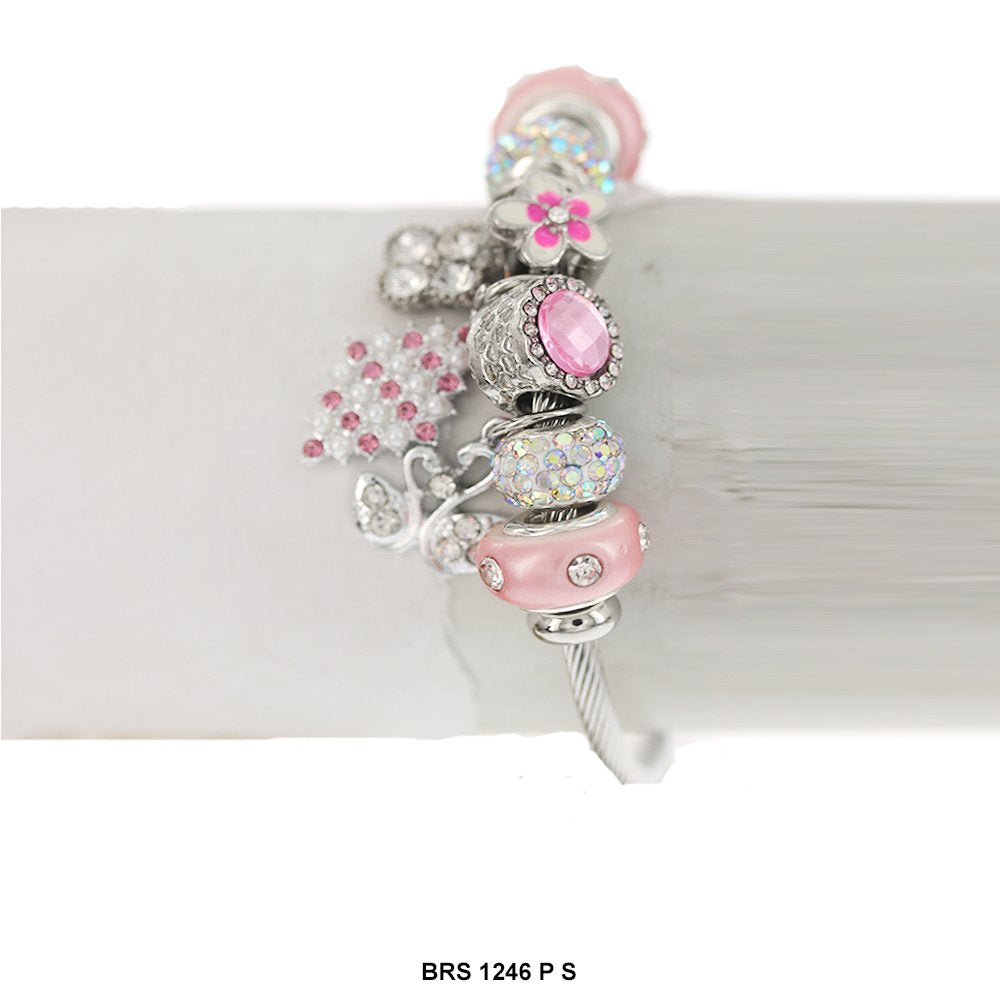 Hanging Charms Openable Bracelet BRS 1246 S P