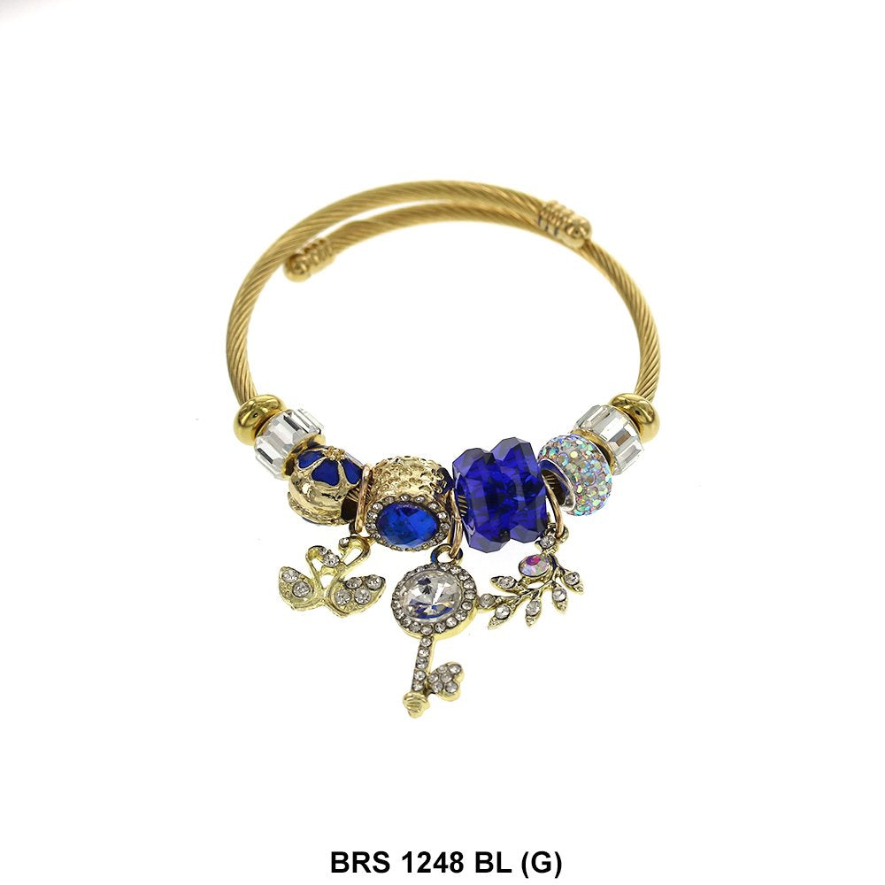 Dijes colgantes Pulsera que se puede abrir BRS 1248 G BL