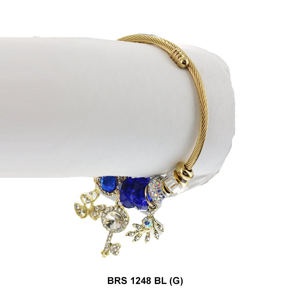 Dijes colgantes Pulsera que se puede abrir BRS 1248 G BL