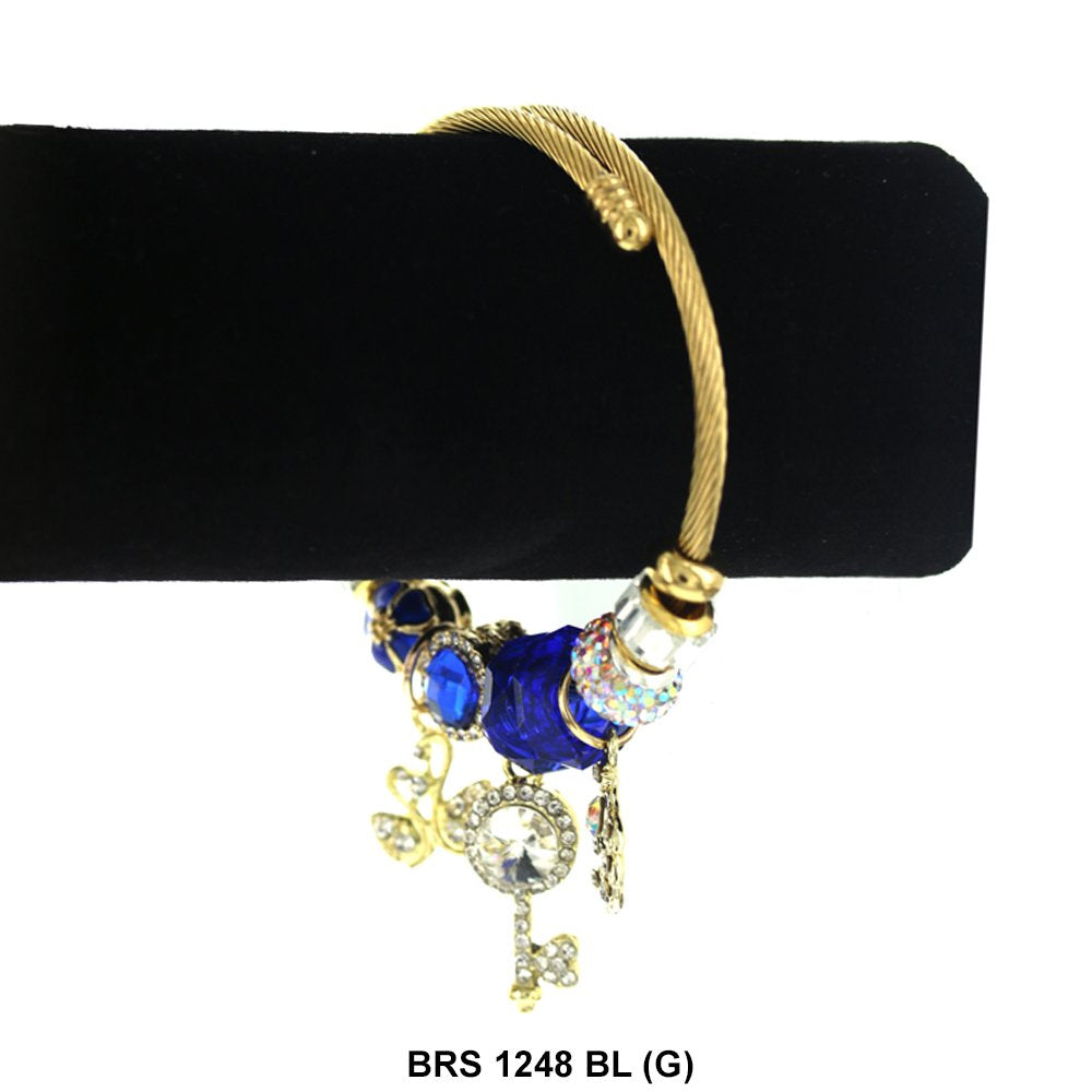 Dijes colgantes Pulsera que se puede abrir BRS 1248 G BL