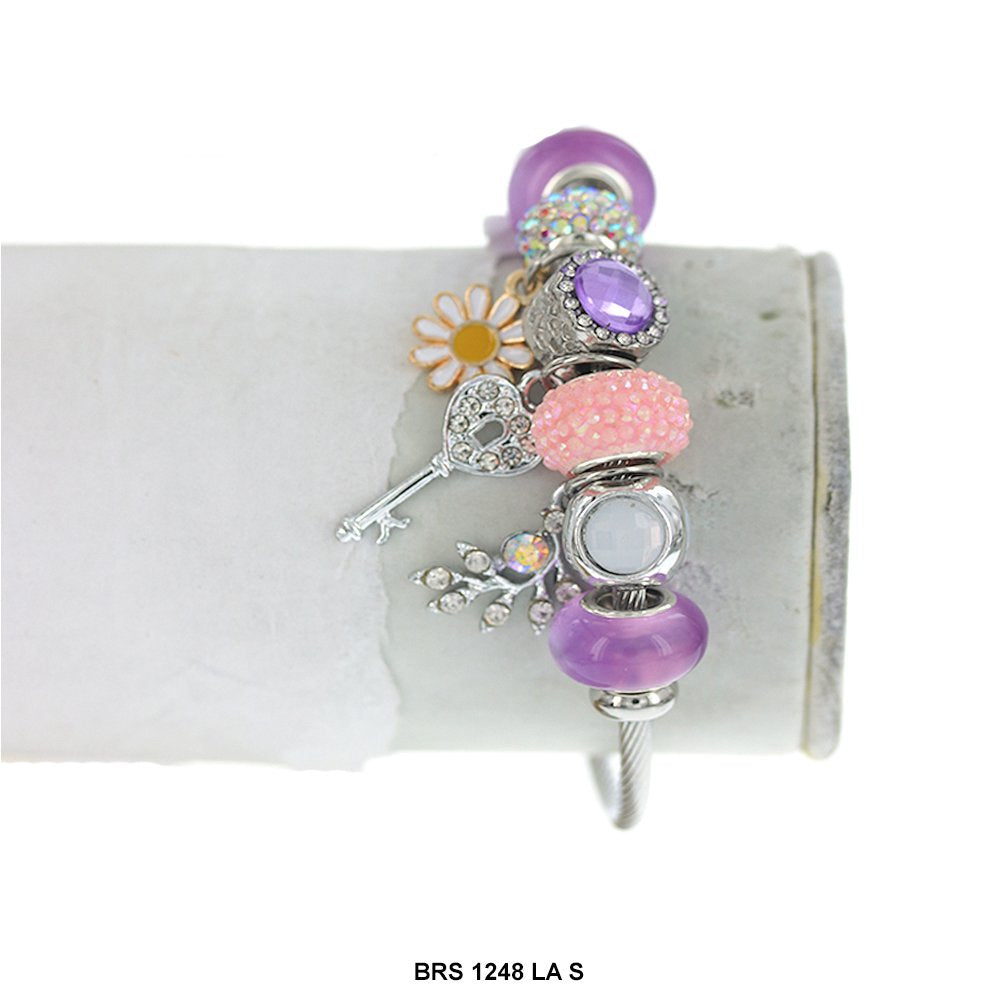 Hanging Charms Openable Bracelet BRS 1248 S LA